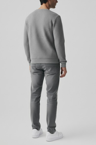 Grey Textured Sweatshirt