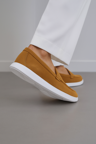 Mustard Suede Loafers