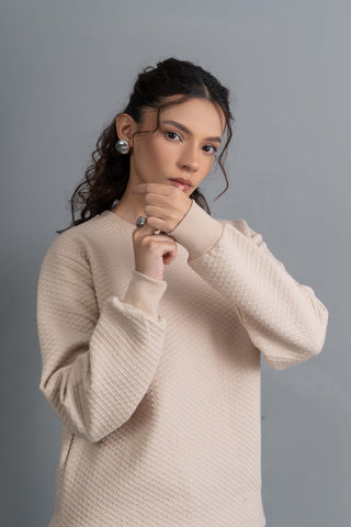 Cream Beige Crewneck Sweatshirt