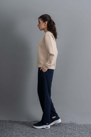 Cream Beige Crewneck Sweatshirt