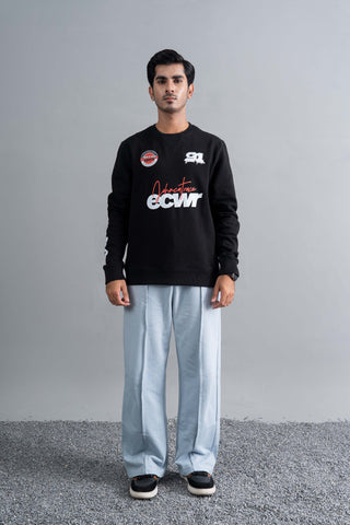 Black Graphic Sweat Set