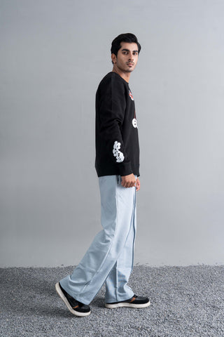 Black Graphic Sweat Set