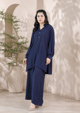 Dark Blue Co-ord Set for Effortless Style and Comfort