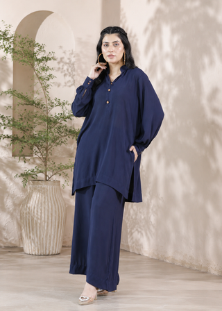 Dark Blue Co-ord Set for Effortless Style and Comfort