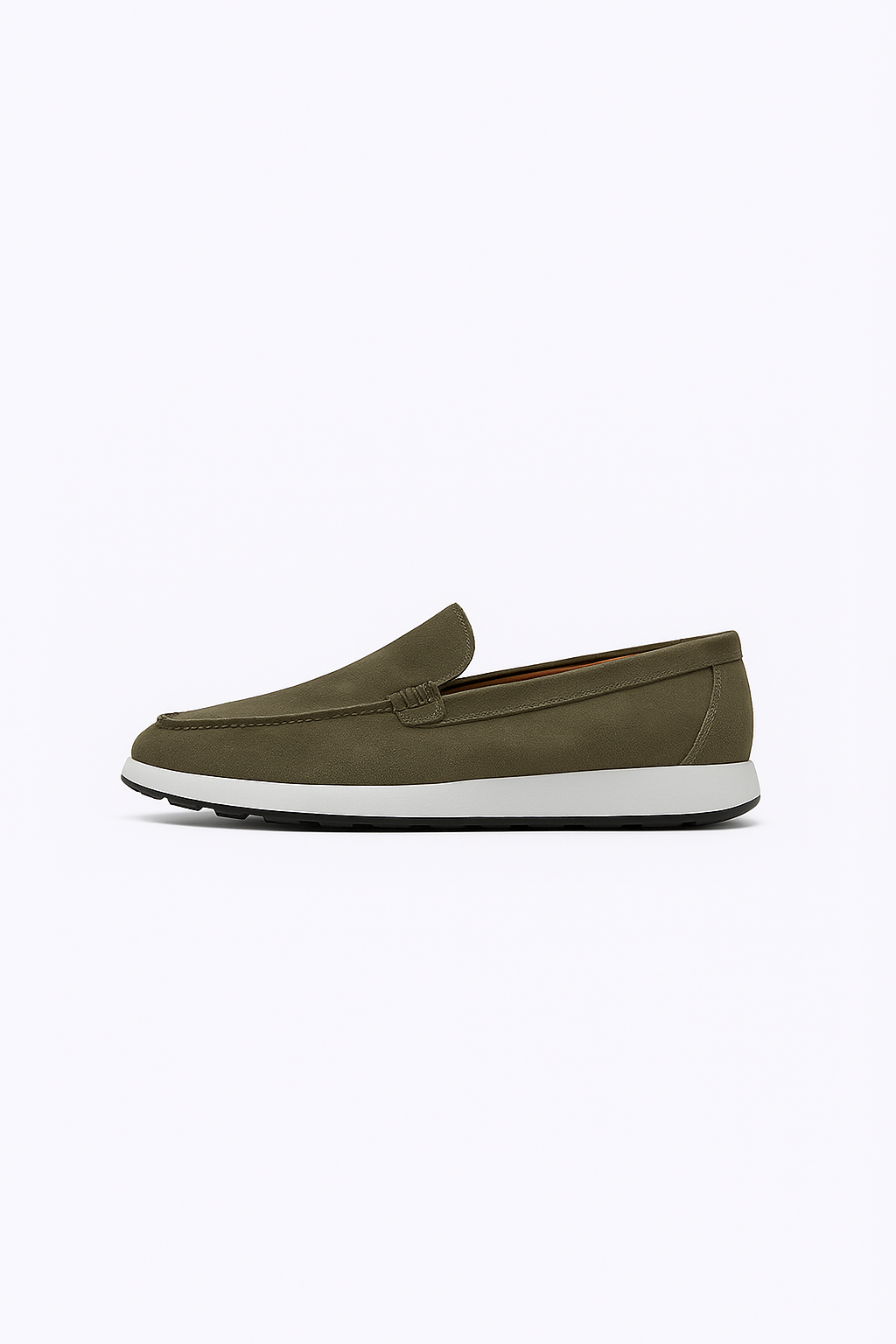 Olive Green Slip-On Loafers