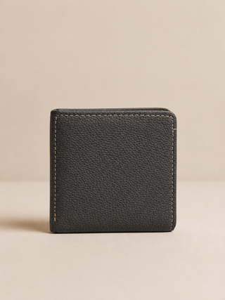 Pebbled Leather ID Bifold Wallet