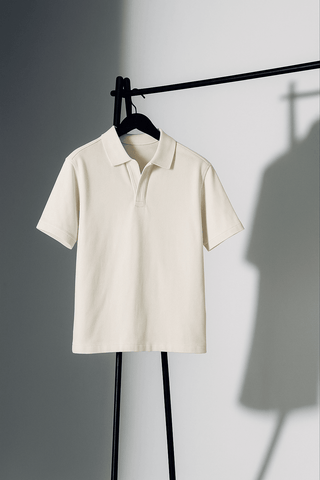 Cremino Light Cream Polo Shirt for Men – Premium Cotton Comfort - Ecowears.pk