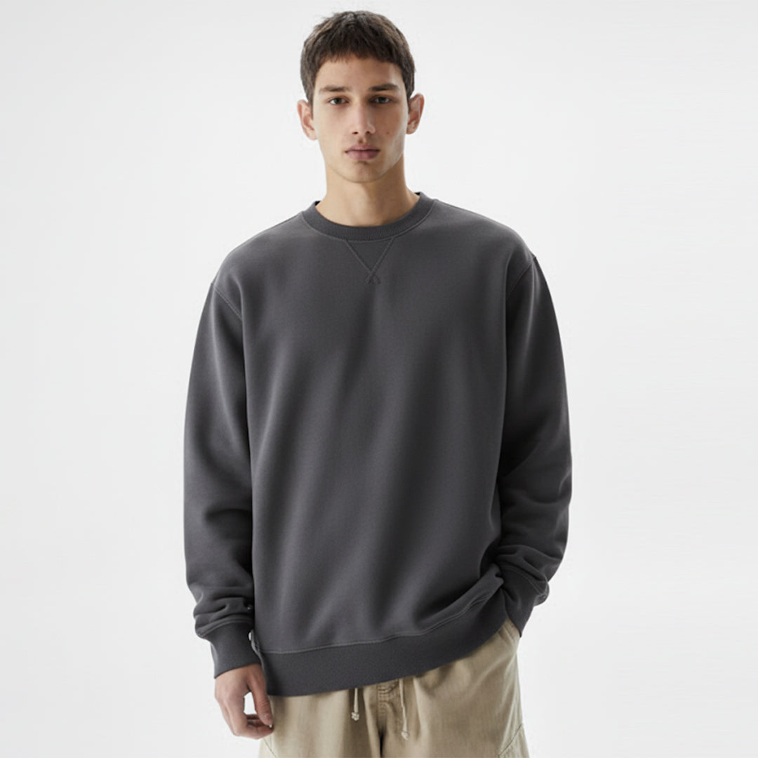 Classic Crewneck Sweatshirt – Charcoal Grey