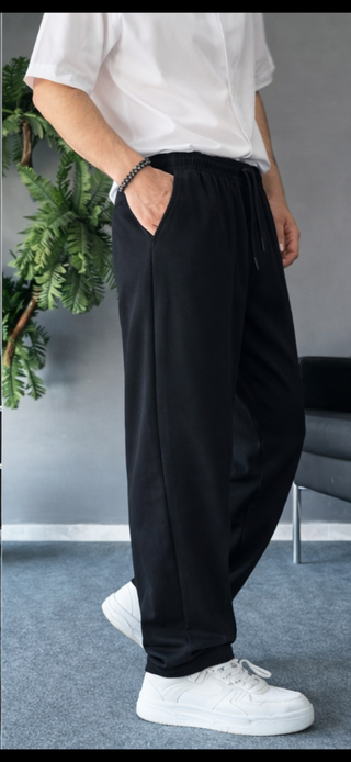 Noir Relaxed-Fit Trousers - Black