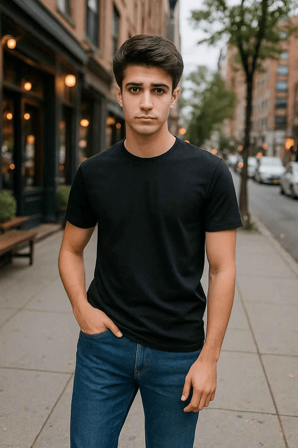 Basic Black T-Shirt – Regular Fit