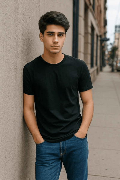 Basic Black T-Shirt – Regular Fit