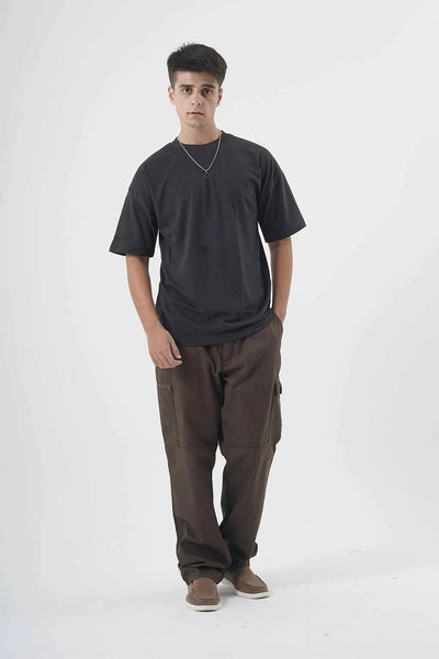 Bold Brown Cargo Pants with Rugged Outdoor Adventure Style