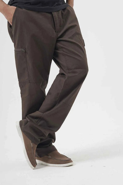 Bold Brown Cargo Pants with Rugged Outdoor Adventure Style