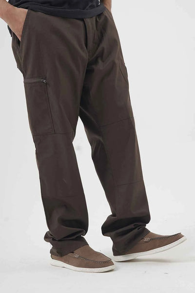 Bold Brown Cargo Pants with Rugged Outdoor Adventure Style