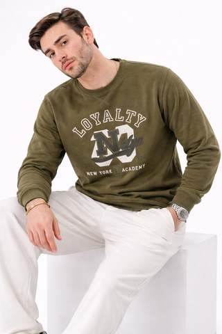 Loyalty Graphic Sweatshirt – Olive Green