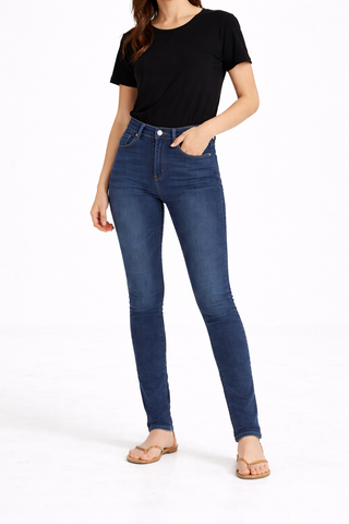 Classic Indigo High-Waist Skinny Jeans