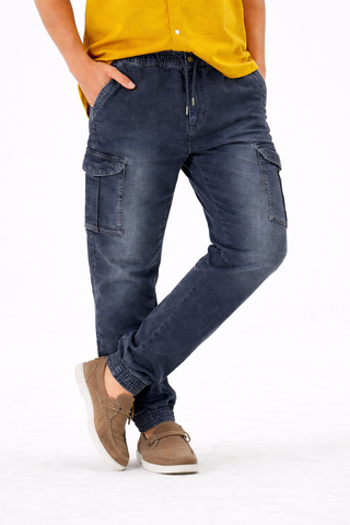 Urban Drift Denim Cargo Joggers