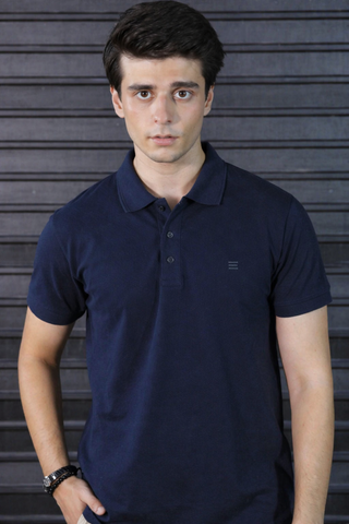 Navy Blue Polo Shirt for Men – Bold, Minimalist & Refined Comfort