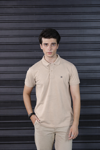 EcoWears Essential Beige Polo Shirt