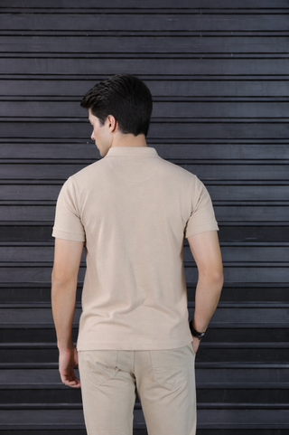 EcoWears Essential Beige Polo Shirt