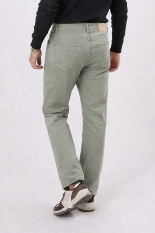 Sage Green Slim Fit Stretch Pants