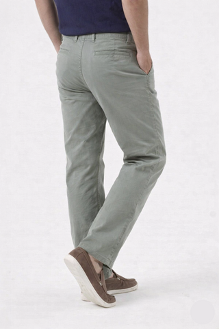 Olive Slim Fit Stretch Pants
