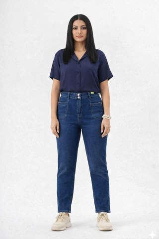 Dark Blue Straight Fit Jeans