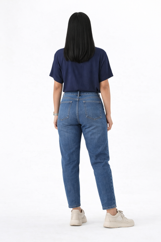 Mid Blue Tapered Jeans