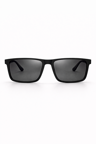 Sleek Matte Wayfarers – Graphic Wing Detail