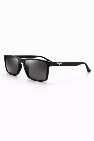 Stealth Matte Wayfarers – Graphic Wing Detail