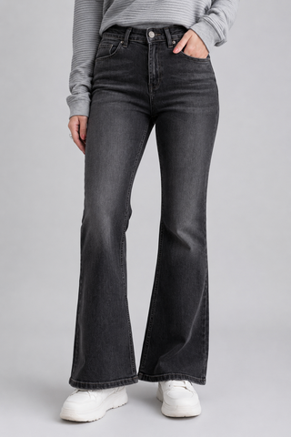 Washed Black Flared Jeans Ecowears.pk