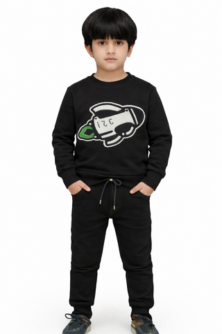 Midnight Black Astronaut Graphic Suit