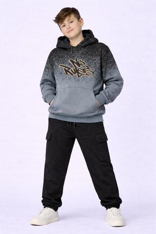 Storm Grey Gradient Graphic Hoodie