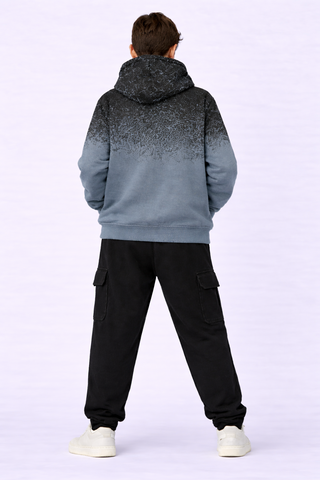 Storm Grey Gradient Graphic Hoodie