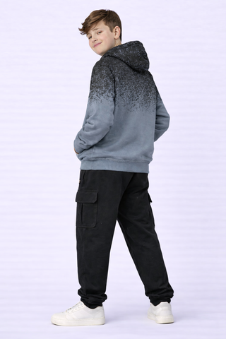 Storm Grey Gradient Graphic Hoodie