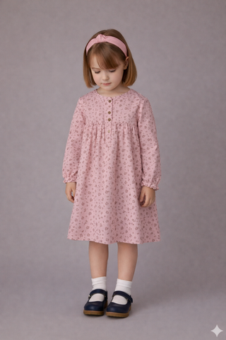 Little Blossom Printed Dress – Pink