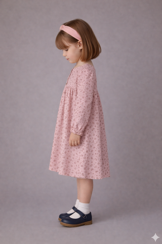 Little Blossom Printed Dress – Pink