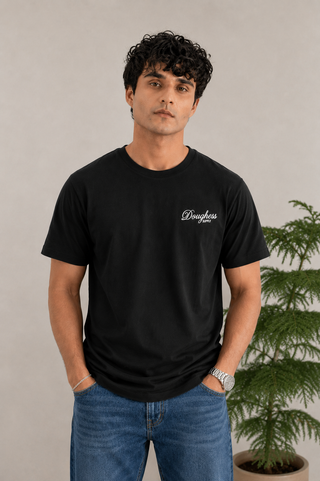 Men's Cotton Party Night T-Shirt with Down-Shoulder Design