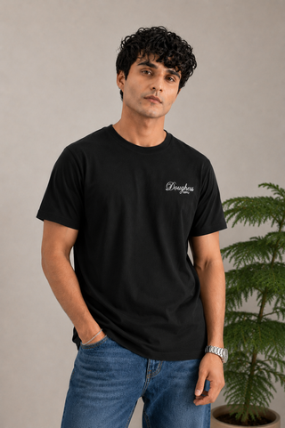 Men's Cotton Party Night T-Shirt with Down-Shoulder Design