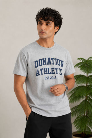 PowderCore Athletic Tee - Heather Gray for Ultimate Performance and Comfort