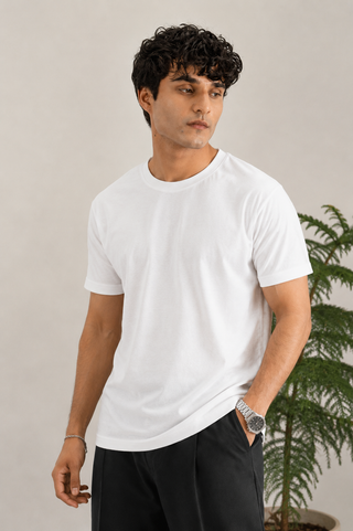 Classic White T-Shirt - Regular Fit for Timeless Style