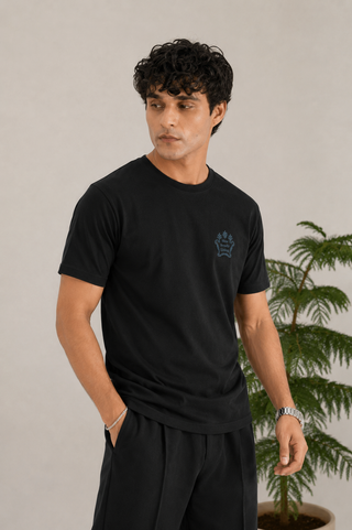 Men's Cotton Brazen T-Shirt with Down-Shoulder Design