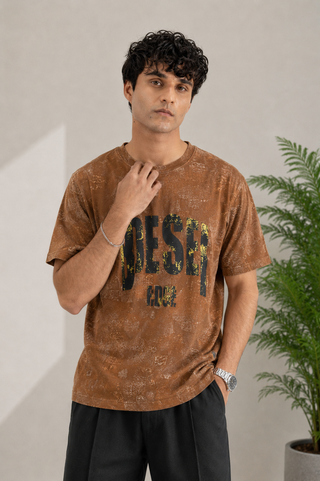 Desert Code Graphic Tee – Brown