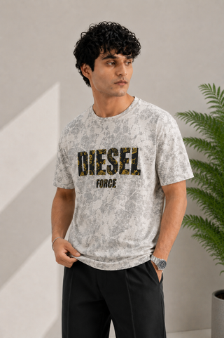 Diesel Core Graphic Tee – Light Stone