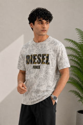 Diesel Core Graphic Tee – Light Stone