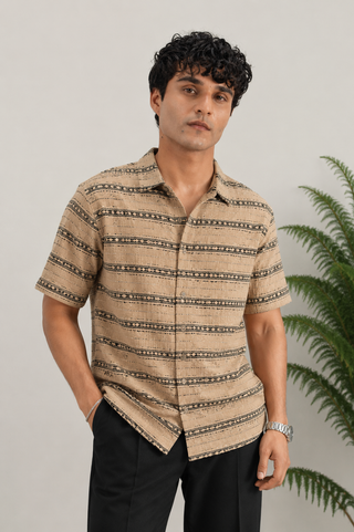 Sandstone Tribal Pattern Resort Shirt