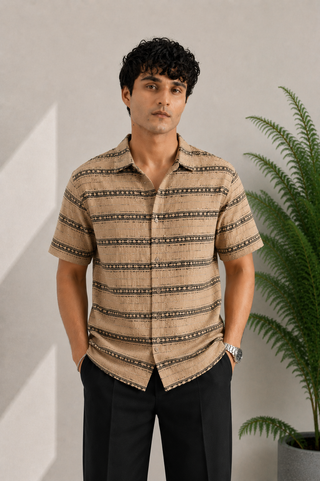 Sandstone Tribal Pattern Resort Shirt