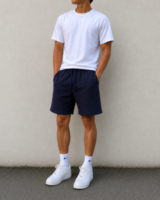 Dark Navy Casual Sweat Shorts