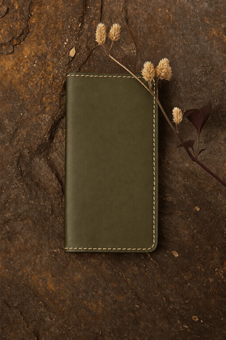 Olive Leather Passport Holder