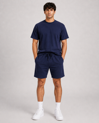 Blue Relaxed Shorts Set